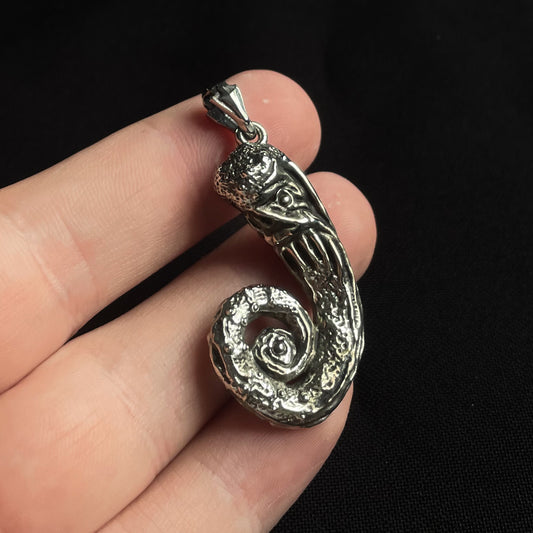 Sterling Silver One Third of Umbilical Cord pendant