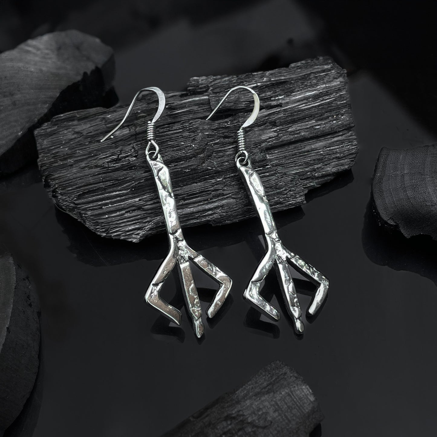 Sterling Silver Hunter's Mark Earrings