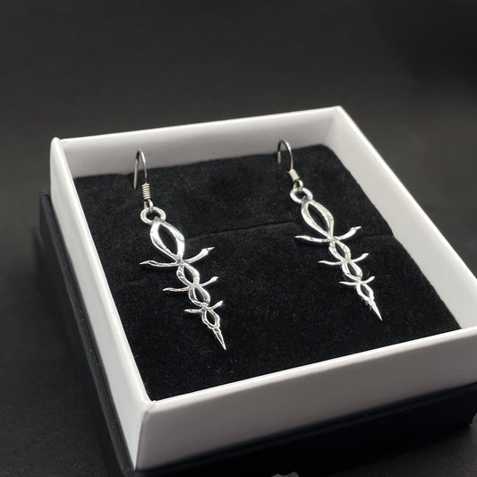 Sterling Silver Corruption Rune Earrings
