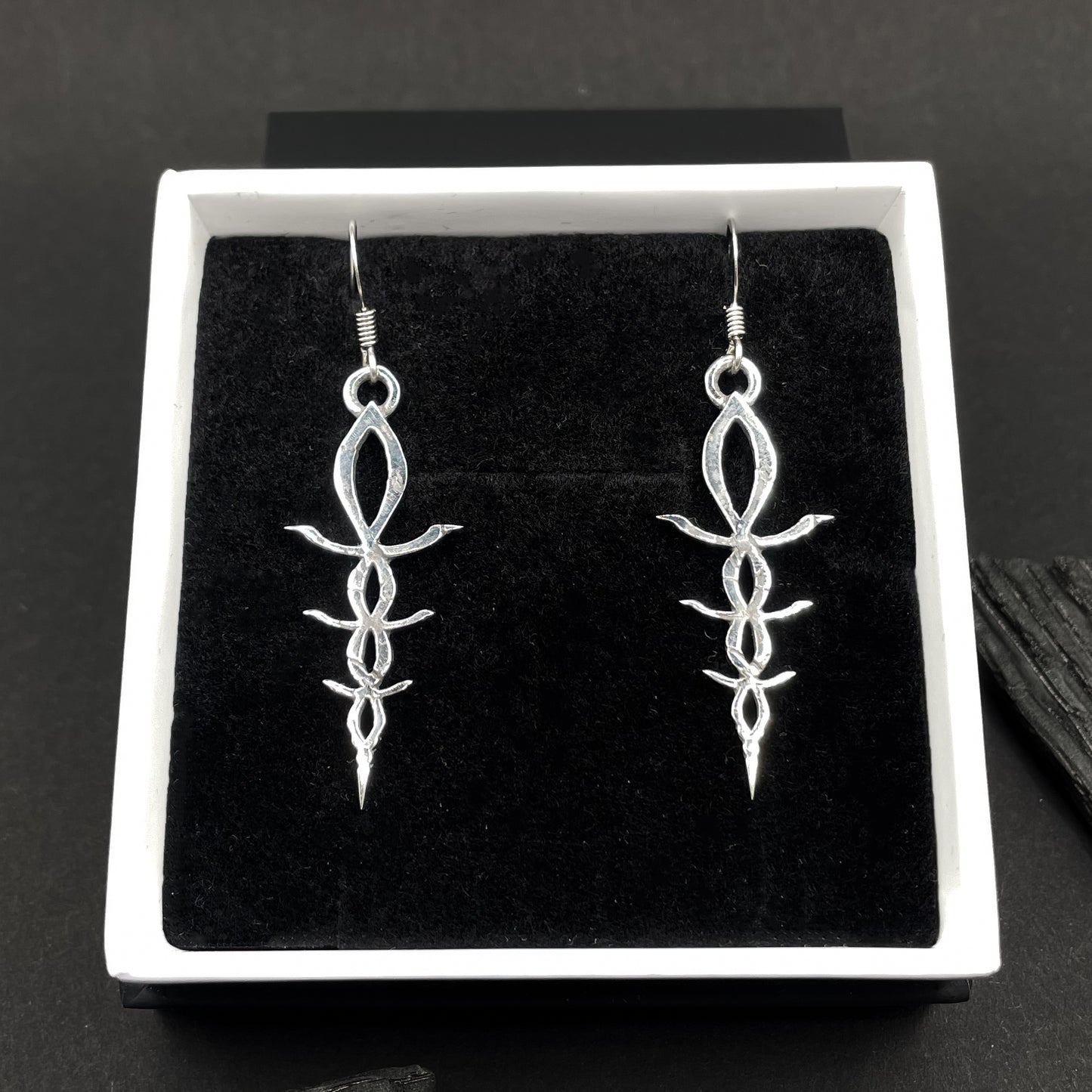 Sterling Silver Corruption Rune Earrings