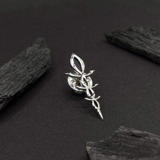 Sterling Silver Corruption Rune Pin