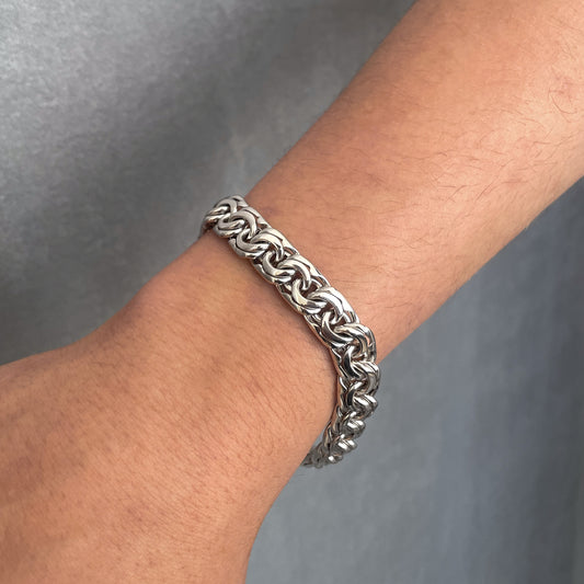 Men's silver Chunky Bismark bracelet
