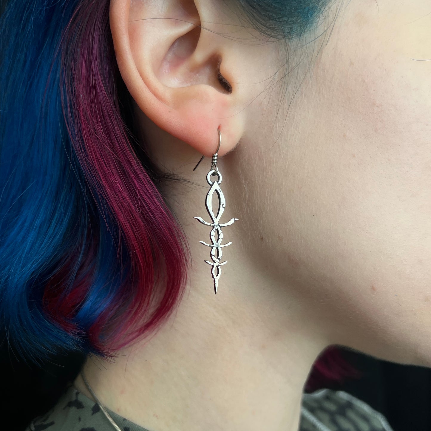 Sterling Silver Corruption Rune Earrings