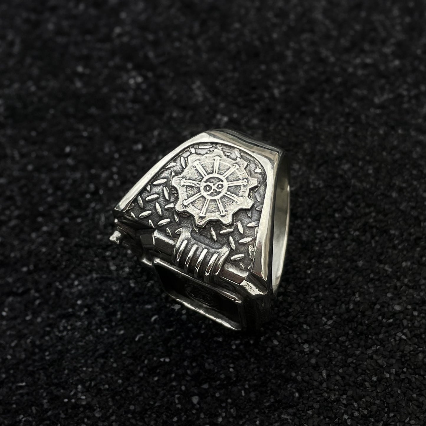 Sterling silver Pip-Boy ring