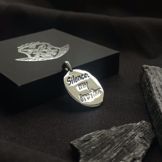 Sterling Silver Dark Brotherhood “Silence, My Brother” Pendant