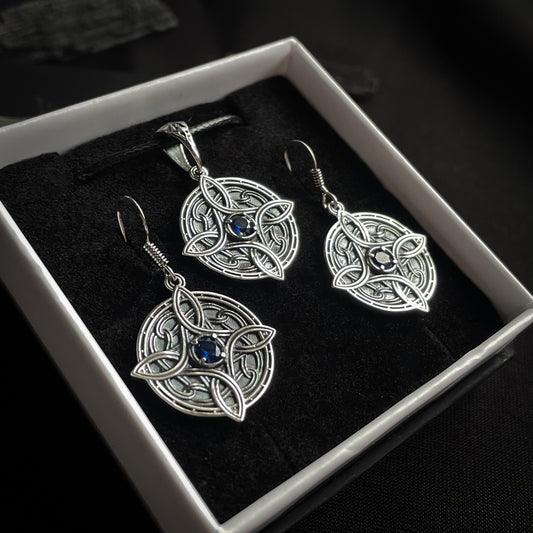 Sterling Silver Amulet of Mara Earrings