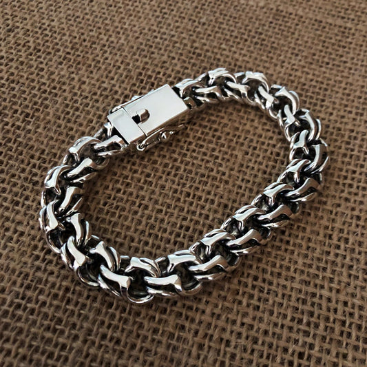 Chunky sterling silver bracelet, Cossack Bismarck