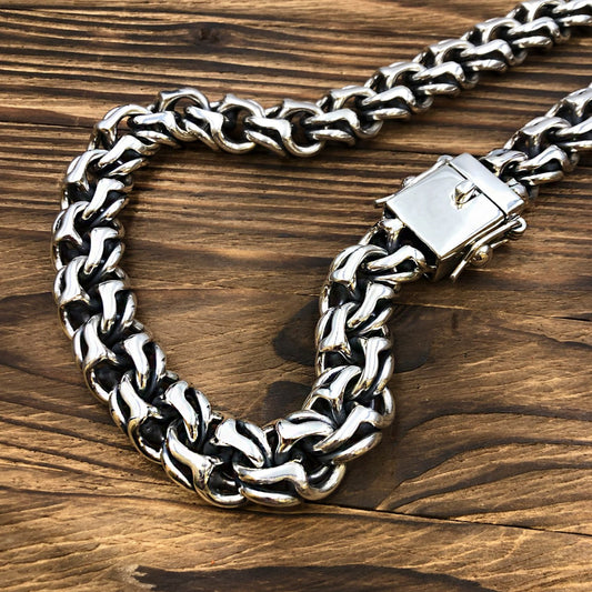 Thick Sterling silver Cossack Bismarck chain