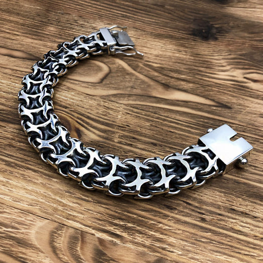 Heavy Sterling silver "Ramses" Bracelet