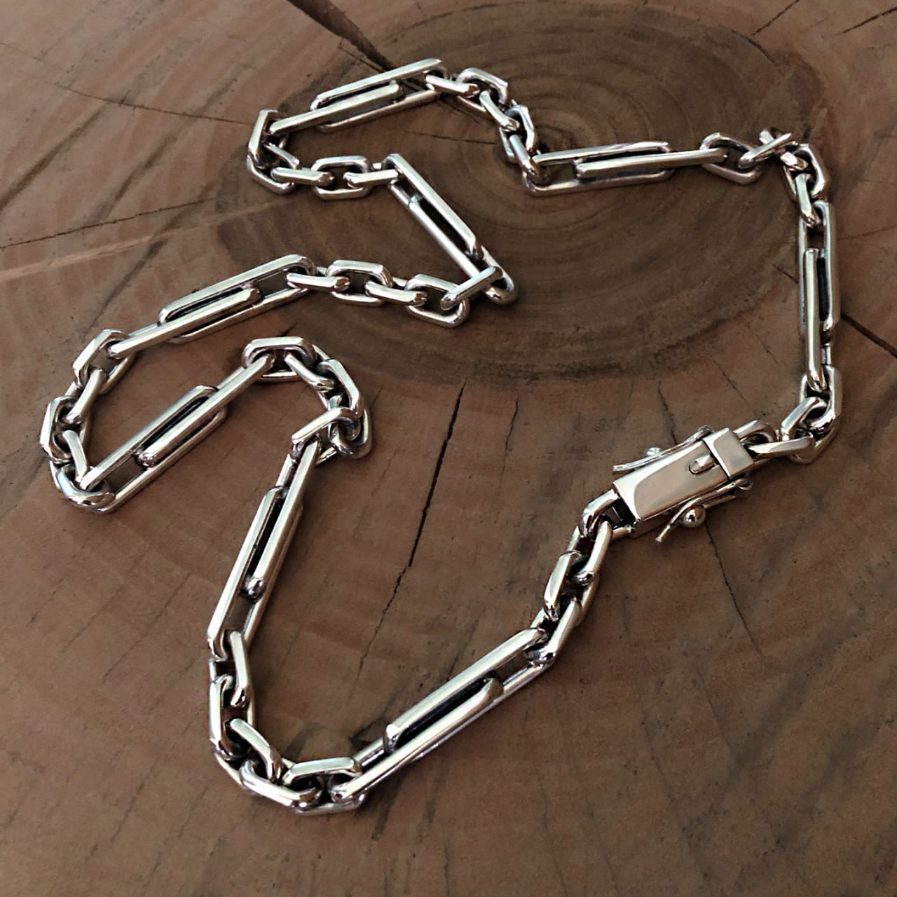 Sterling silver "Anchor with long link" chain