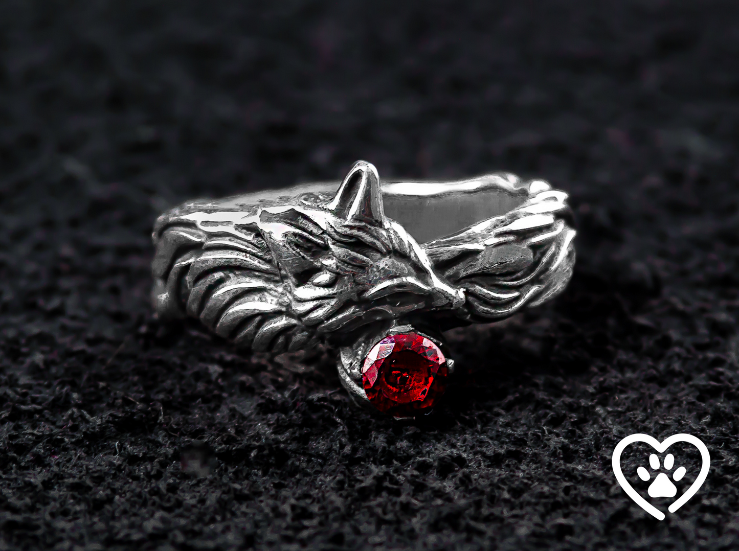 {{jewelry_for_geeks}} - {{ GameFanCraft}} Ring Silver Cute Sleeping Fox Ring