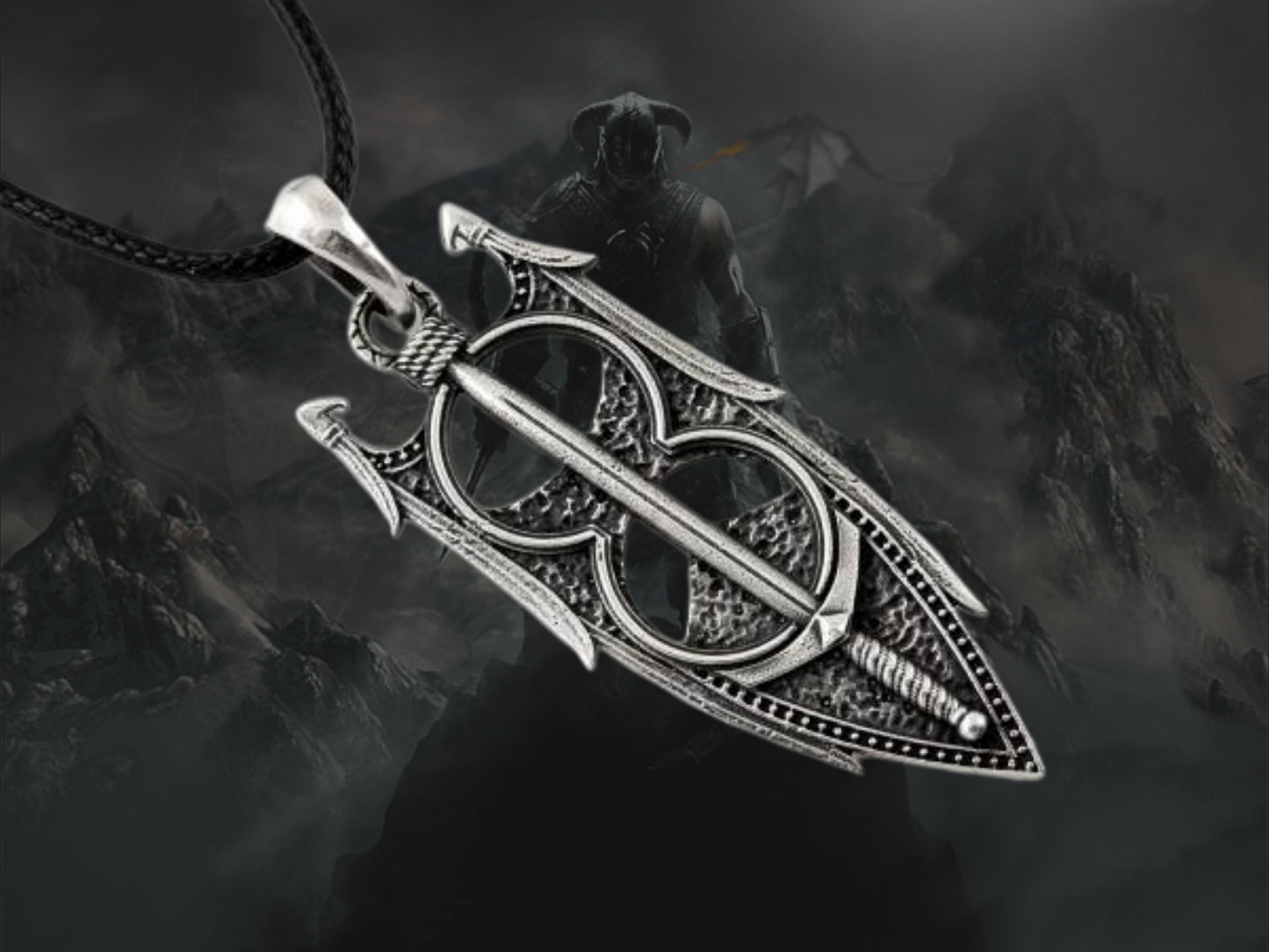 {{jewelry_for_geeks}} - {{ GameFanCraft}} Pendant Silver Amulet of Akatosh