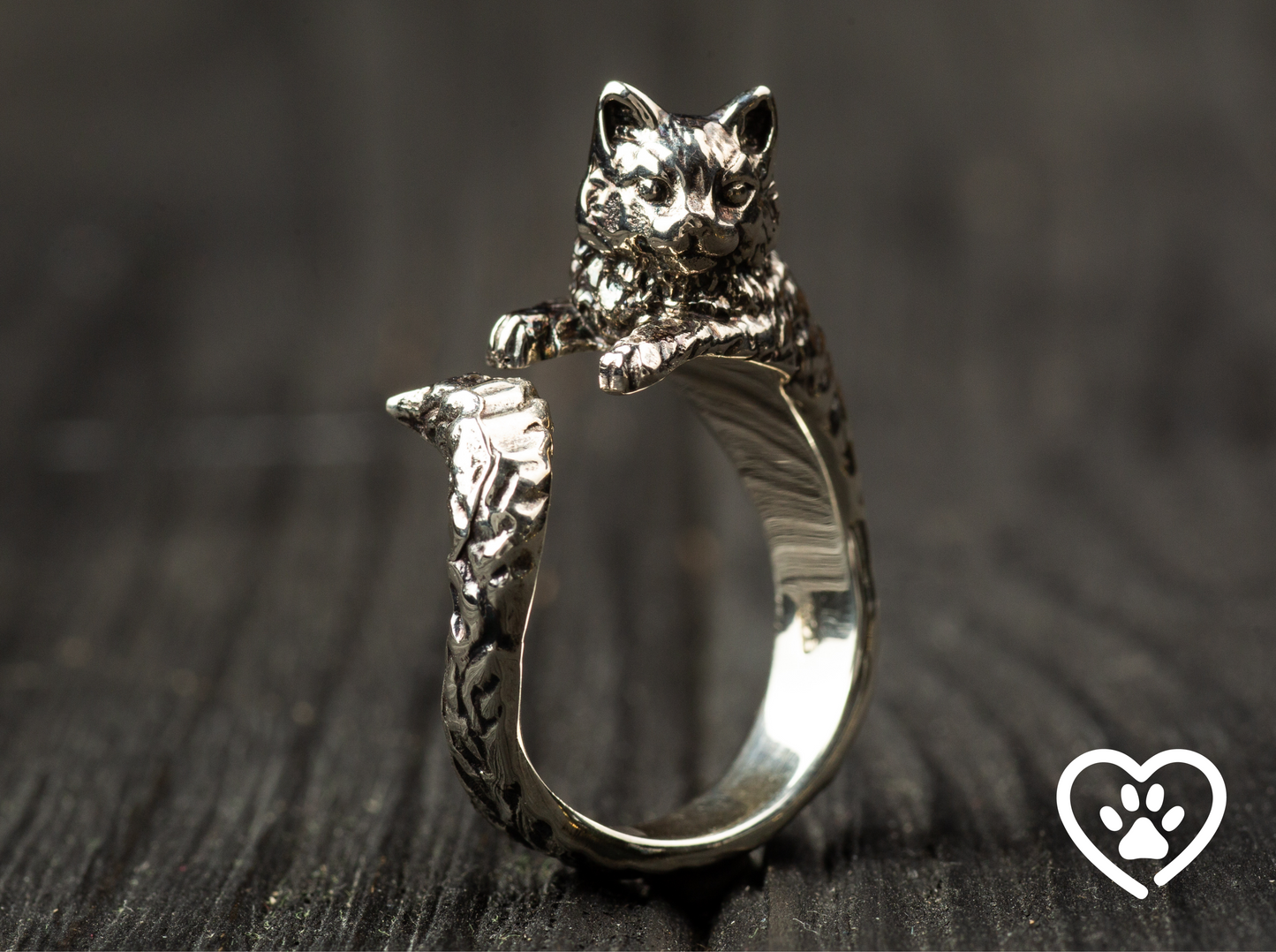 {{jewelry_for_geeks}} - {{ GameFanCraft}} Ring Silver Cat Ring