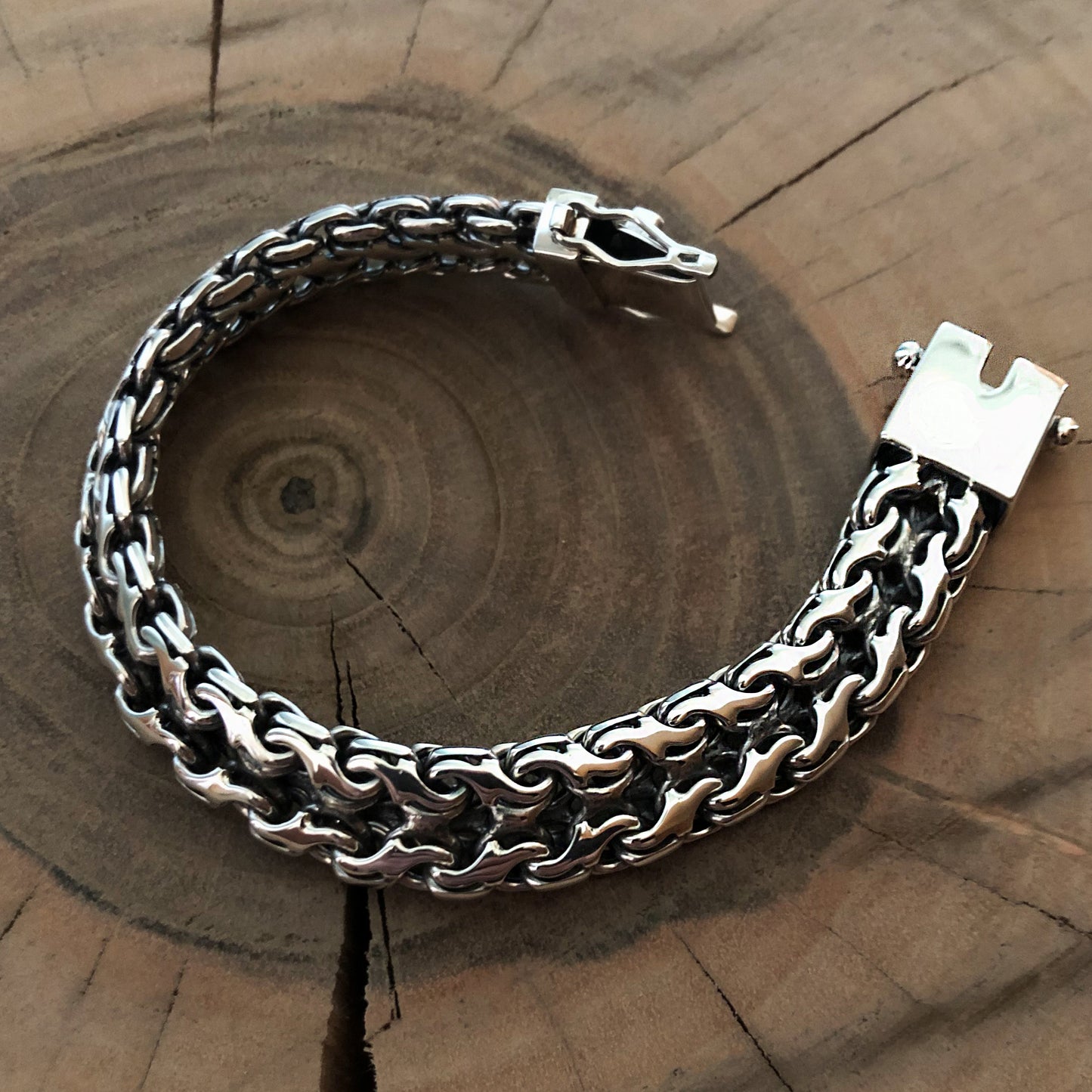 {{jewelry_for_geeks}} - {{ GameFanCraft}} Bracelet Silver bracelet "Double stream"