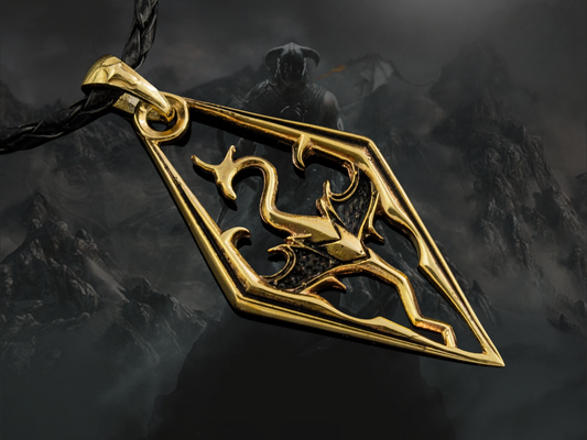 {{jewelry_for_geeks}} - {{ GameFanCraft}} Pendant Brass Imperial Dragon Pendant