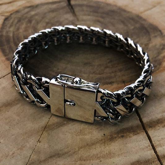 {{jewelry_for_geeks}} - {{ GameFanCraft}} Bracelet Silver bracelet "Double Bismarck"