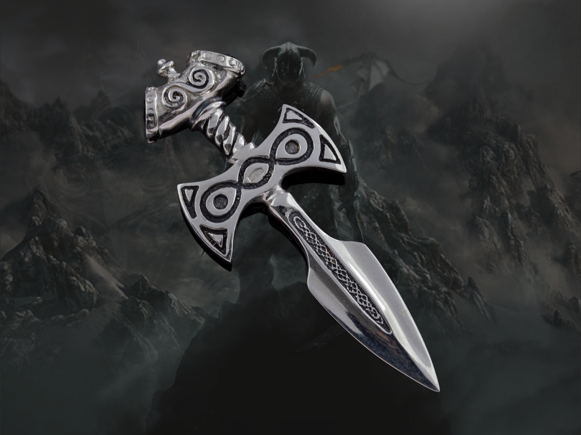 {{jewelry_for_geeks}} - {{ GameFanCraft}} Pendant Silver Big Amulet of Talos