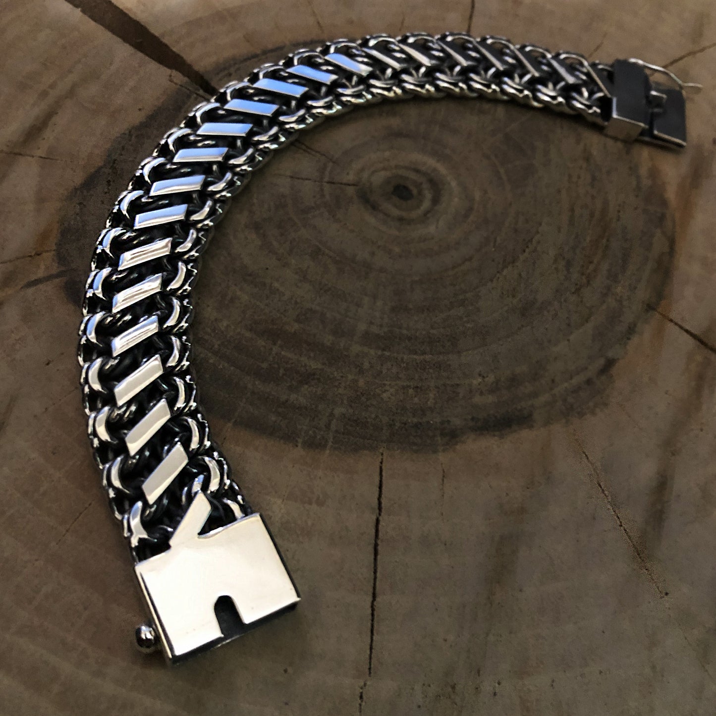 {{jewelry_for_geeks}} - {{ GameFanCraft}} Bracelet Silver bracelet "Double Bismarck"