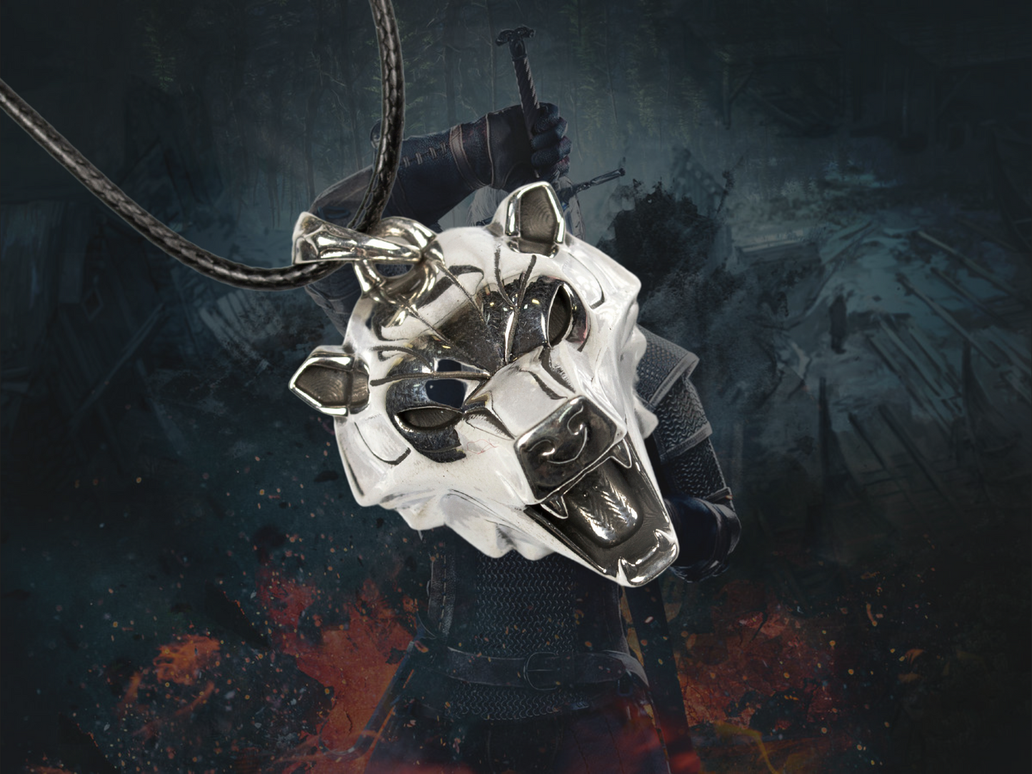 {{jewelry_for_geeks}} - {{ GameFanCraft}} Pendant Witcher Pendant the School of Bear