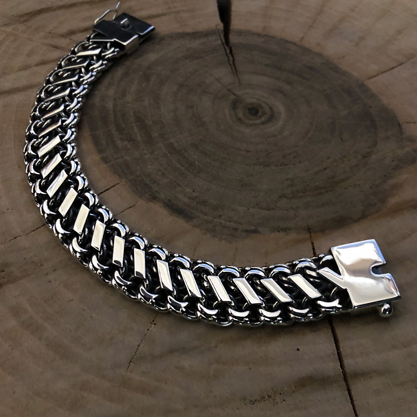 {{jewelry_for_geeks}} - {{ GameFanCraft}} Bracelet Silver bracelet "Double Bismarck"