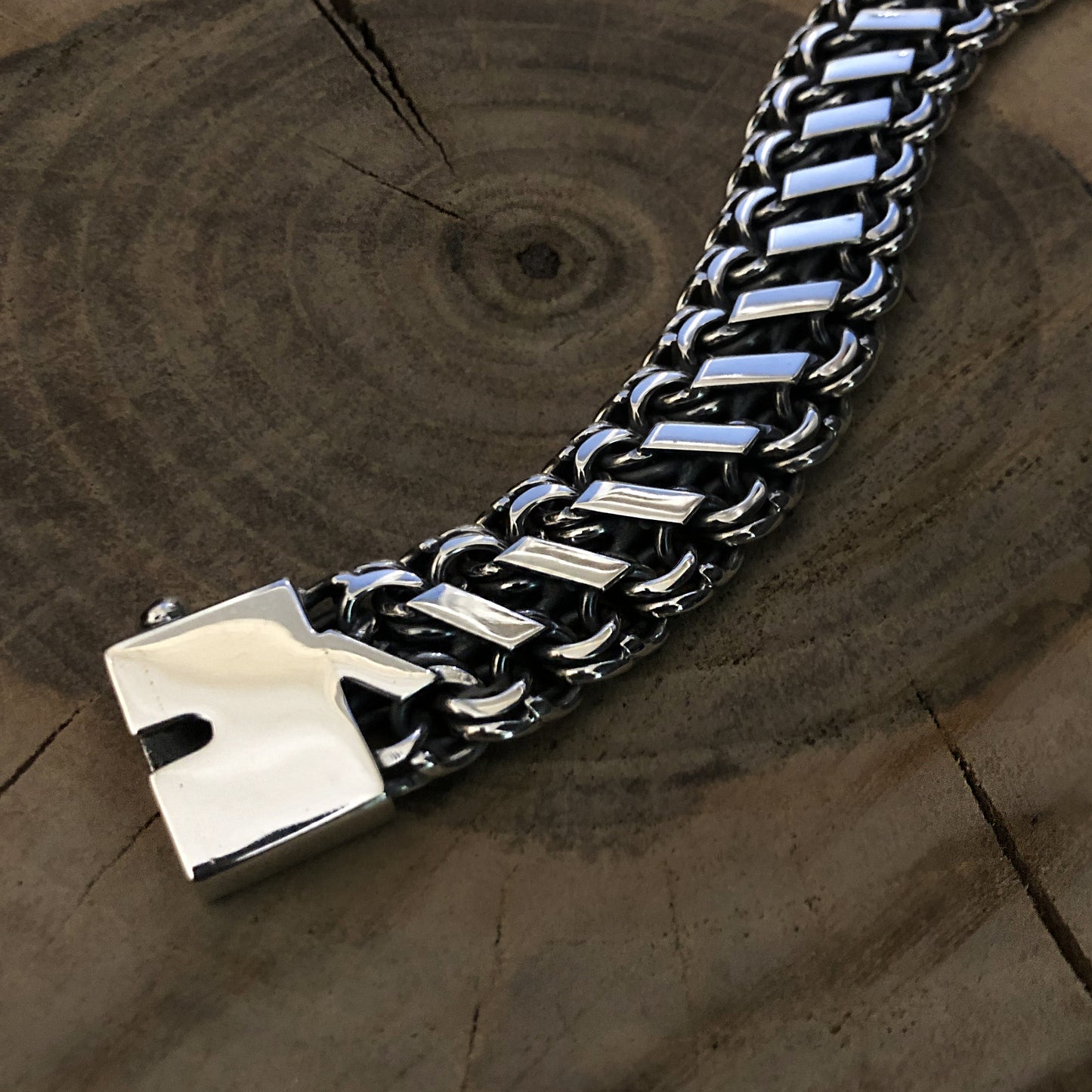 {{jewelry_for_geeks}} - {{ GameFanCraft}} Bracelet Silver bracelet "Double Bismarck"