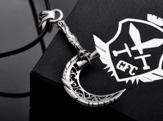 {{jewelry_for_geeks}} - {{ GameFanCraft}} Pendant Silver Jargal Sickle