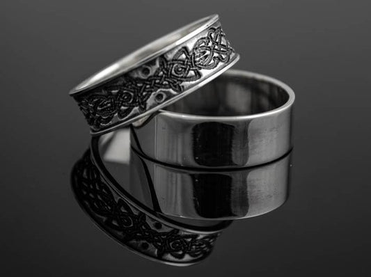 {{jewelry_for_geeks}} - {{ GameFanCraft}} Ring Silver Celtic pattern ring