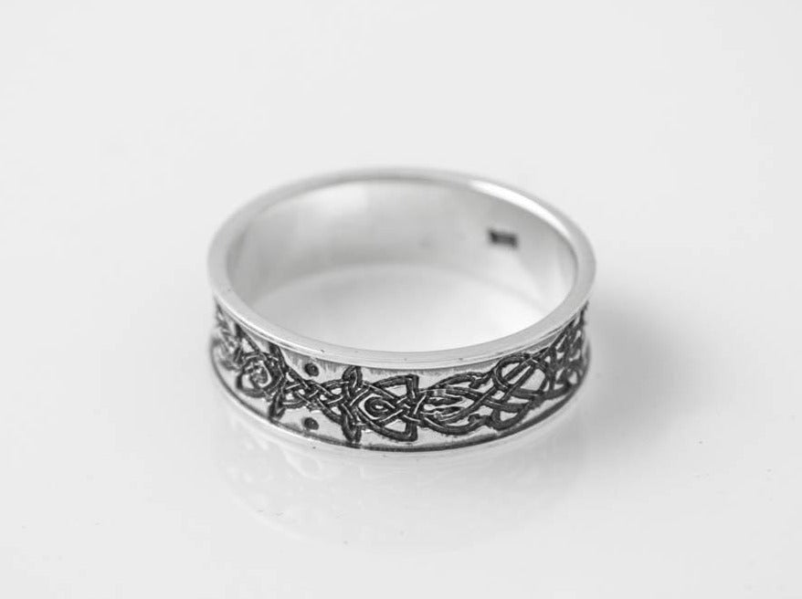 {{jewelry_for_geeks}} - {{ GameFanCraft}} Ring Silver Celtic pattern ring