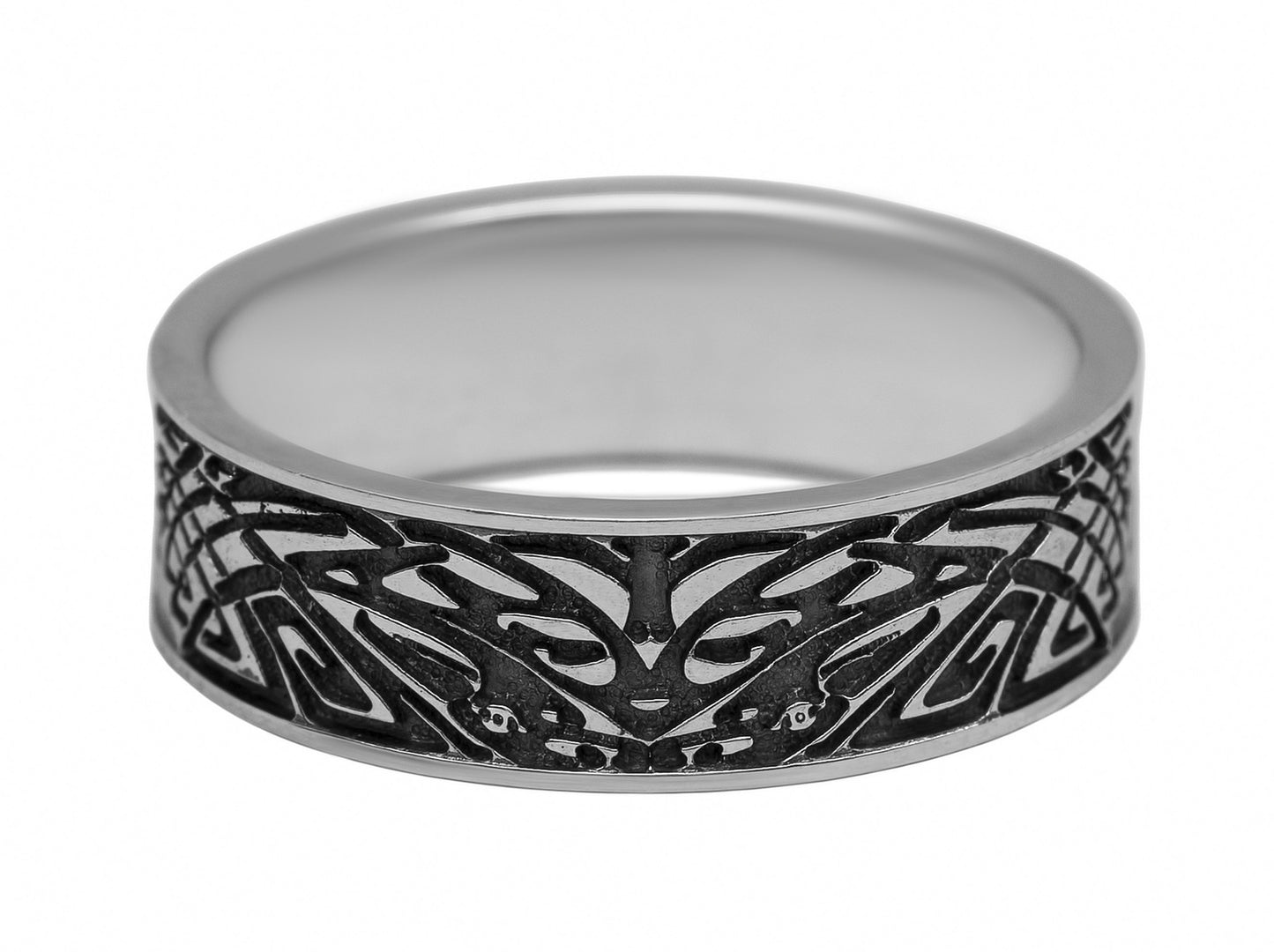 {{jewelry_for_geeks}} - {{ GameFanCraft}} Ring Silver Scandinavian ring with mysterious symbols