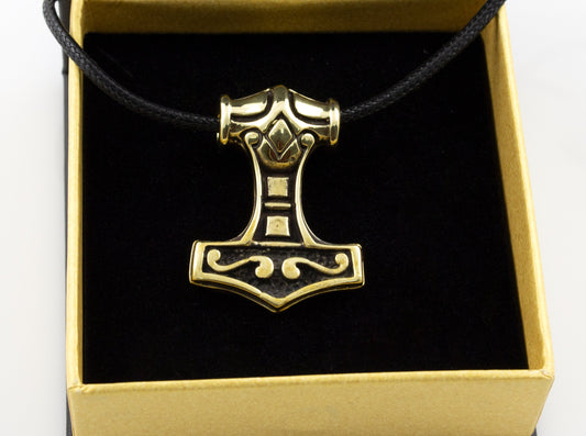{{jewelry_for_geeks}} - {{ GameFanCraft}} Pendant Brass Viking's Thor's Hammer (Mjolnir) Pendant