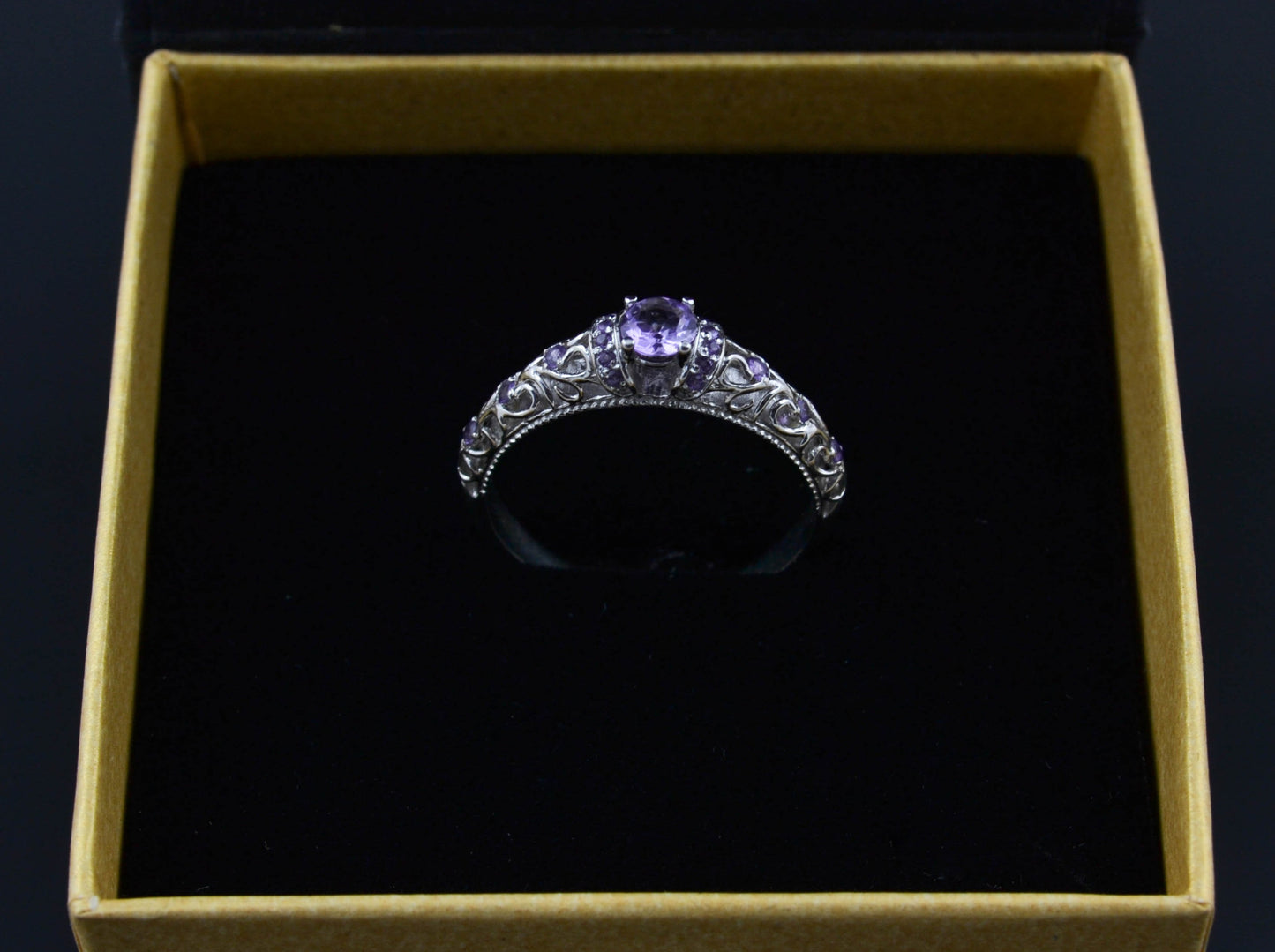 {{jewelry_for_geeks}} - {{ GameFanCraft}} Ring Silver Wedding ring with amethysts
