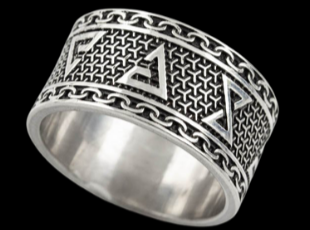 {{jewelry_for_geeks}} - {{ GameFanCraft}} Ring Silver Witcher Signs Ring