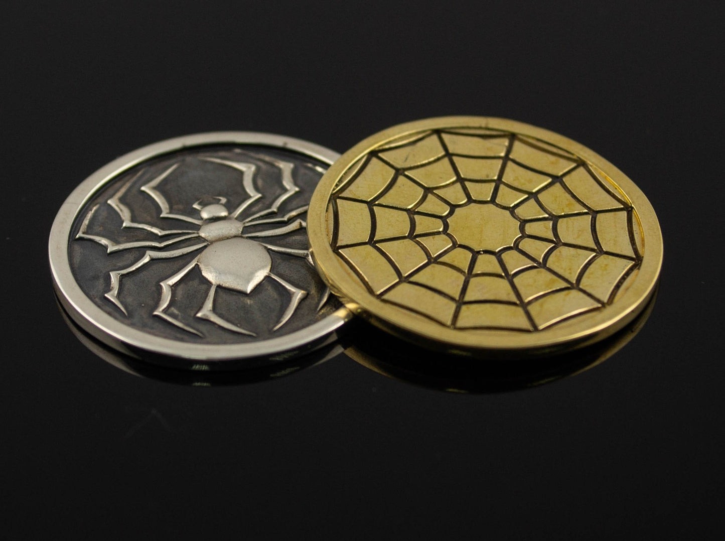 {{jewelry_for_geeks}} - {{ GameFanCraft}} Coin Brass two-sided anime spider coin