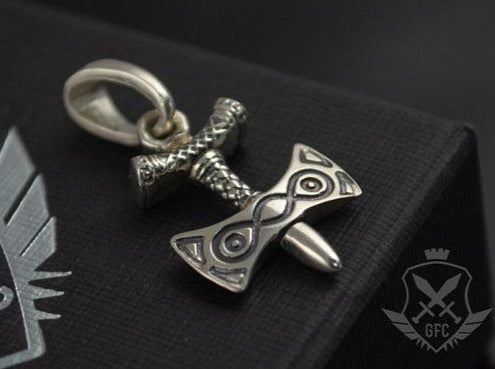 {{jewelry_for_geeks}} - {{ GameFanCraft}} Pendant Amulet of Talos hilt (Sterling Silver or Brass)