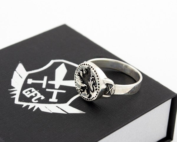 {{jewelry_for_geeks}} - {{ GameFanCraft}} Ring Silver Dark Souls Leo Ring Ornstein the Dragonslayer