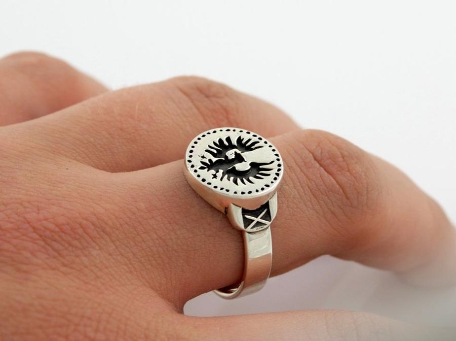 {{jewelry_for_geeks}} - {{ GameFanCraft}} Jewelry Sets Dark Souls Knights of Gwyn Silver Rings Set