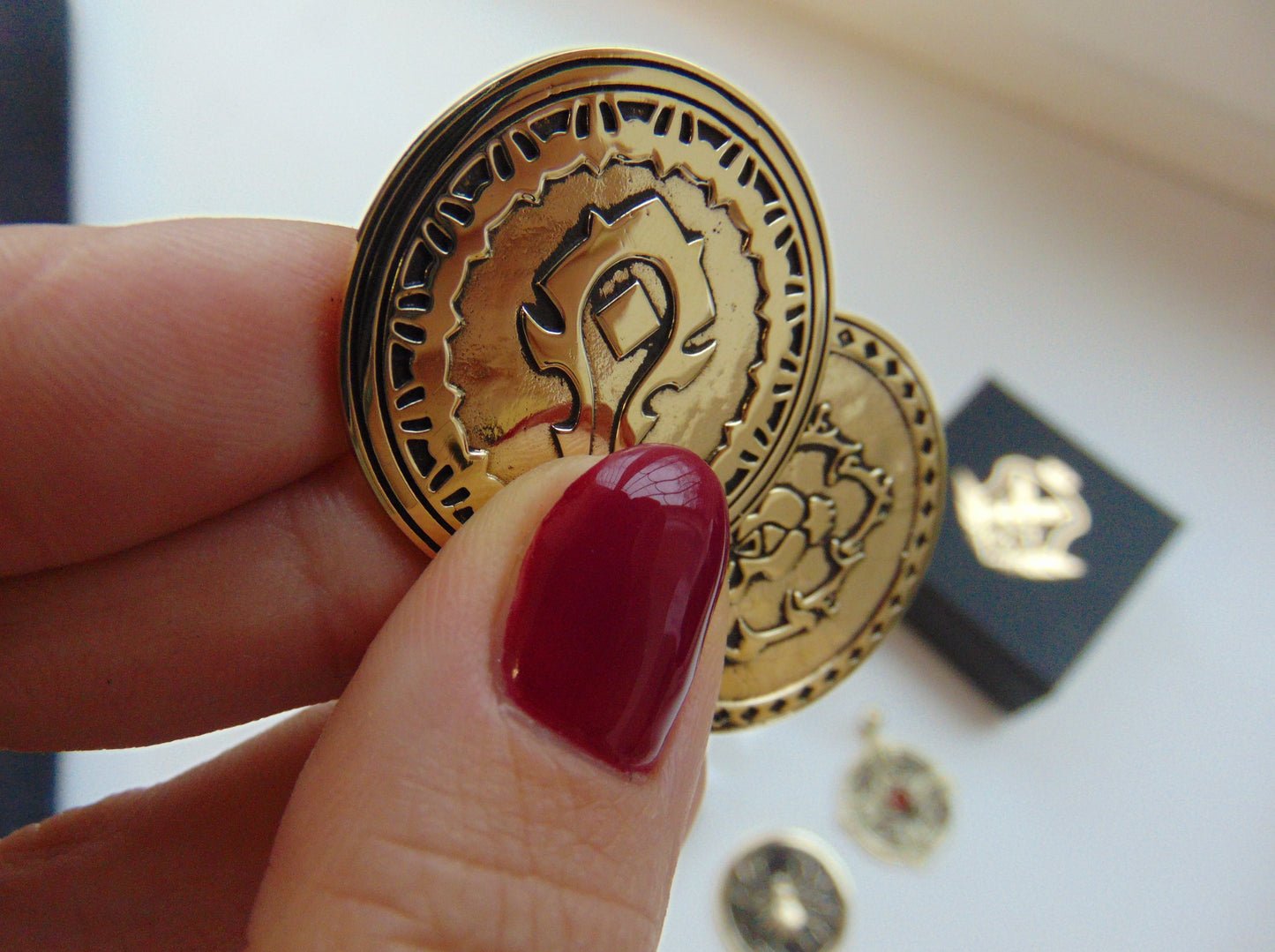 {{jewelry_for_geeks}} - {{ GameFanCraft}} Coin Silver Horde vs Alliance choice coin