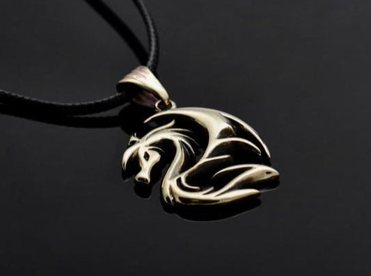 {{jewelry_for_geeks}} - {{ GameFanCraft}} Pendant Silver Fantasy Chinese Dragon Pendant