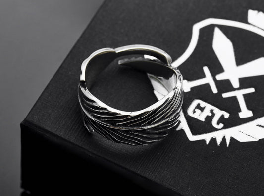 {{jewelry_for_geeks}} - {{ GameFanCraft}} Ring Silver Bird feather ring