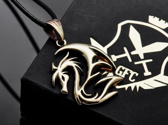 {{jewelry_for_geeks}} - {{ GameFanCraft}} Pendant Silver Fantasy Chinese Dragon Pendant