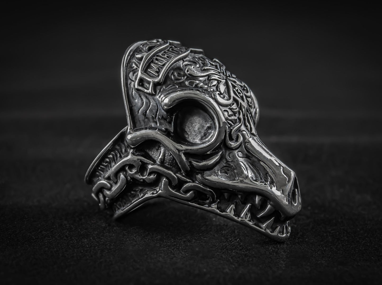 {{jewelry_for_geeks}} - {{ GameFanCraft}} Ring Silver Heavy Morior Invictus skull ring