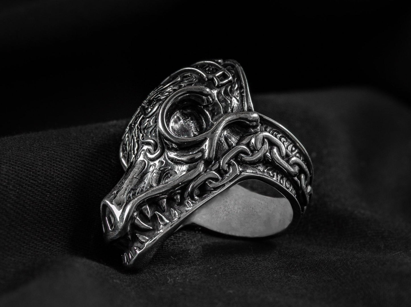 {{jewelry_for_geeks}} - {{ GameFanCraft}} Ring Silver Heavy Morior Invictus skull ring