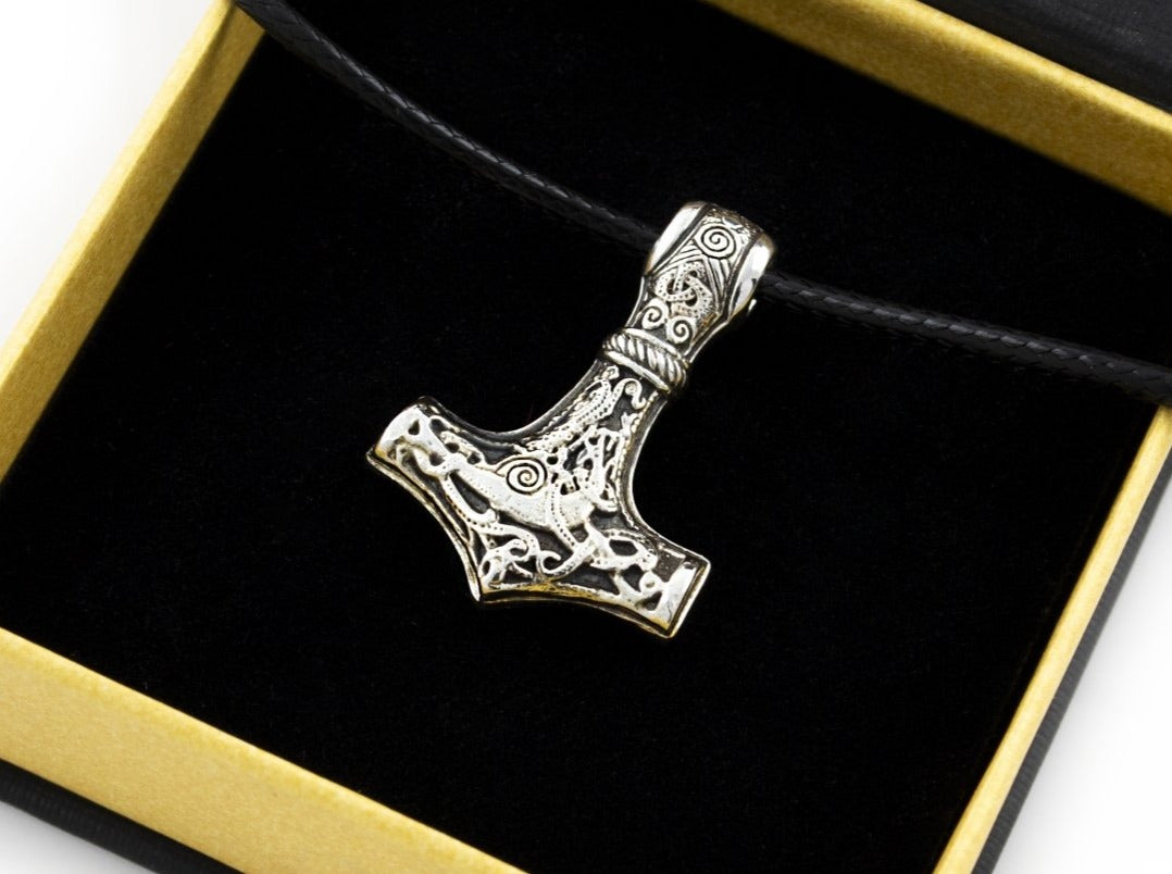 {{jewelry_for_geeks}} - {{ GameFanCraft}} Pendant Silver Viking's Thor's Hammer Pendant Mammen Village
