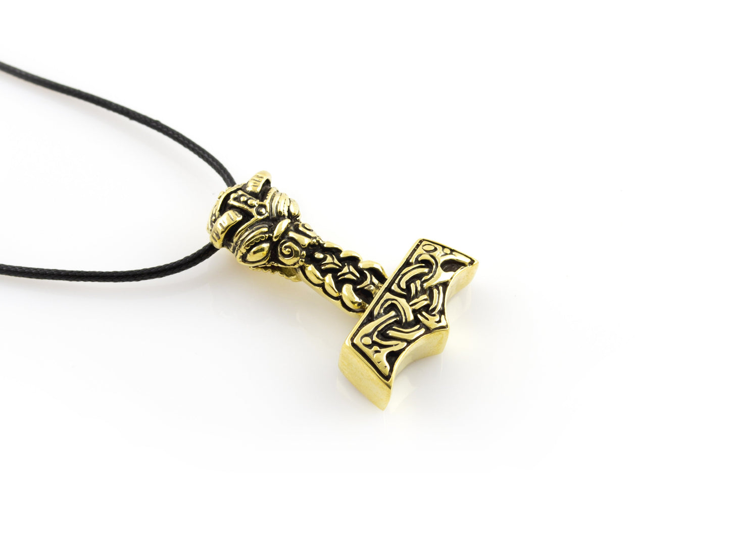 {{jewelry_for_geeks}} - {{ GameFanCraft}} Pendant Brass Viking's Thor's Hammer (Mjolnir) Pendant