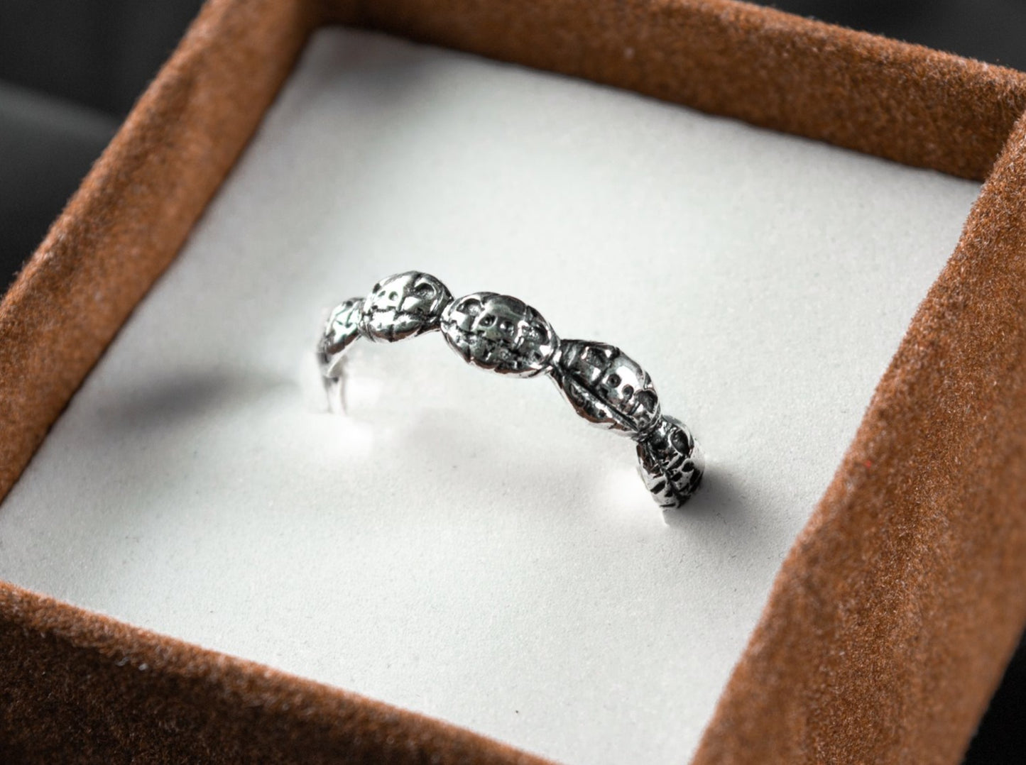 {{jewelry_for_geeks}} - {{ GameFanCraft}} Ring Silver Halloween Pumpkins Ring