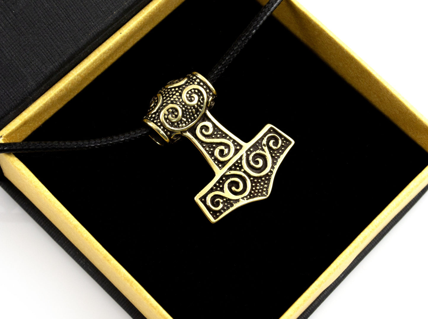 {{jewelry_for_geeks}} - {{ GameFanCraft}} Pendant Brass Viking's Thor's Hammer (Mjolnir) Pendant