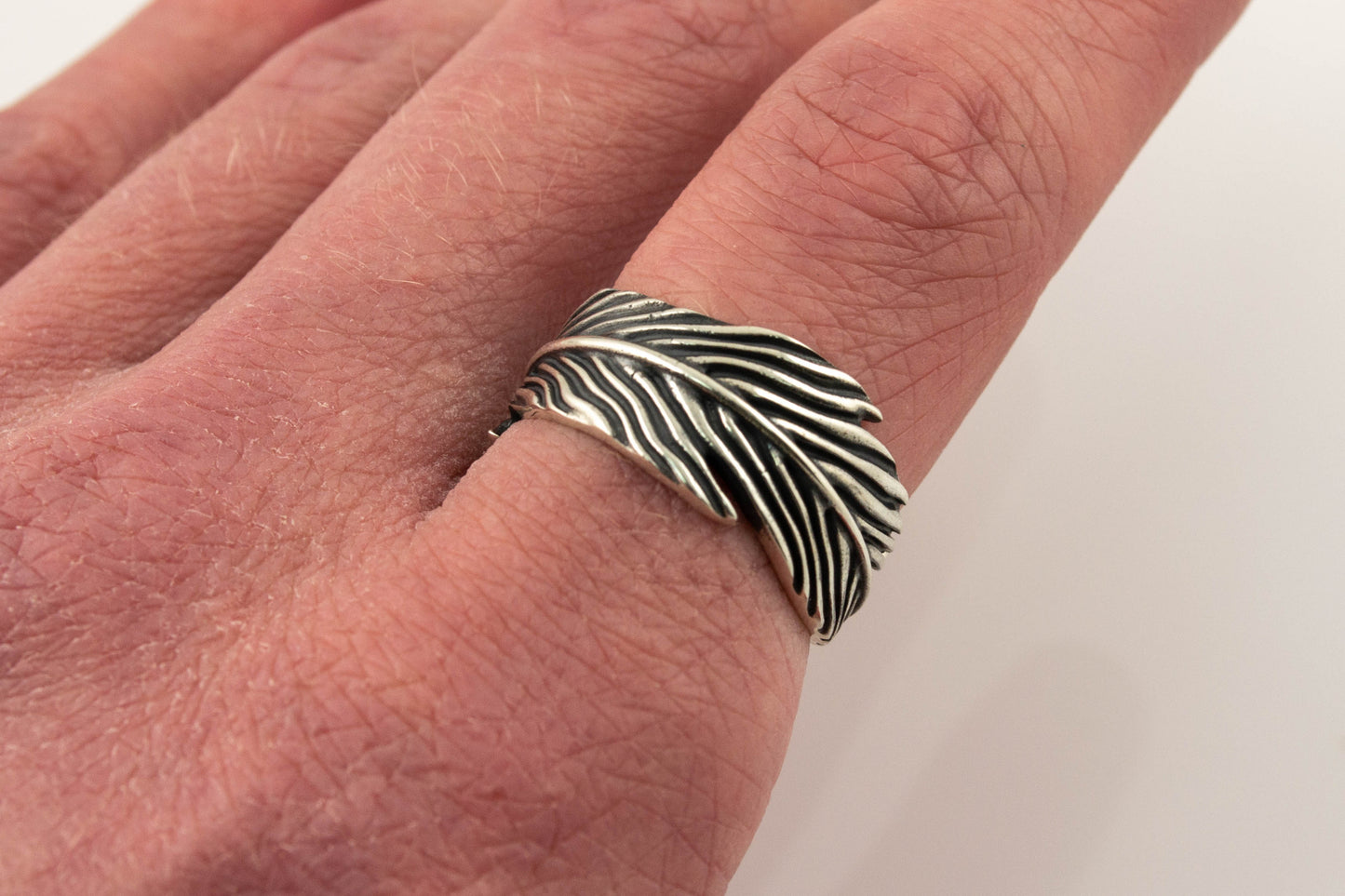 {{jewelry_for_geeks}} - {{ GameFanCraft}} Ring Silver Bird feather ring