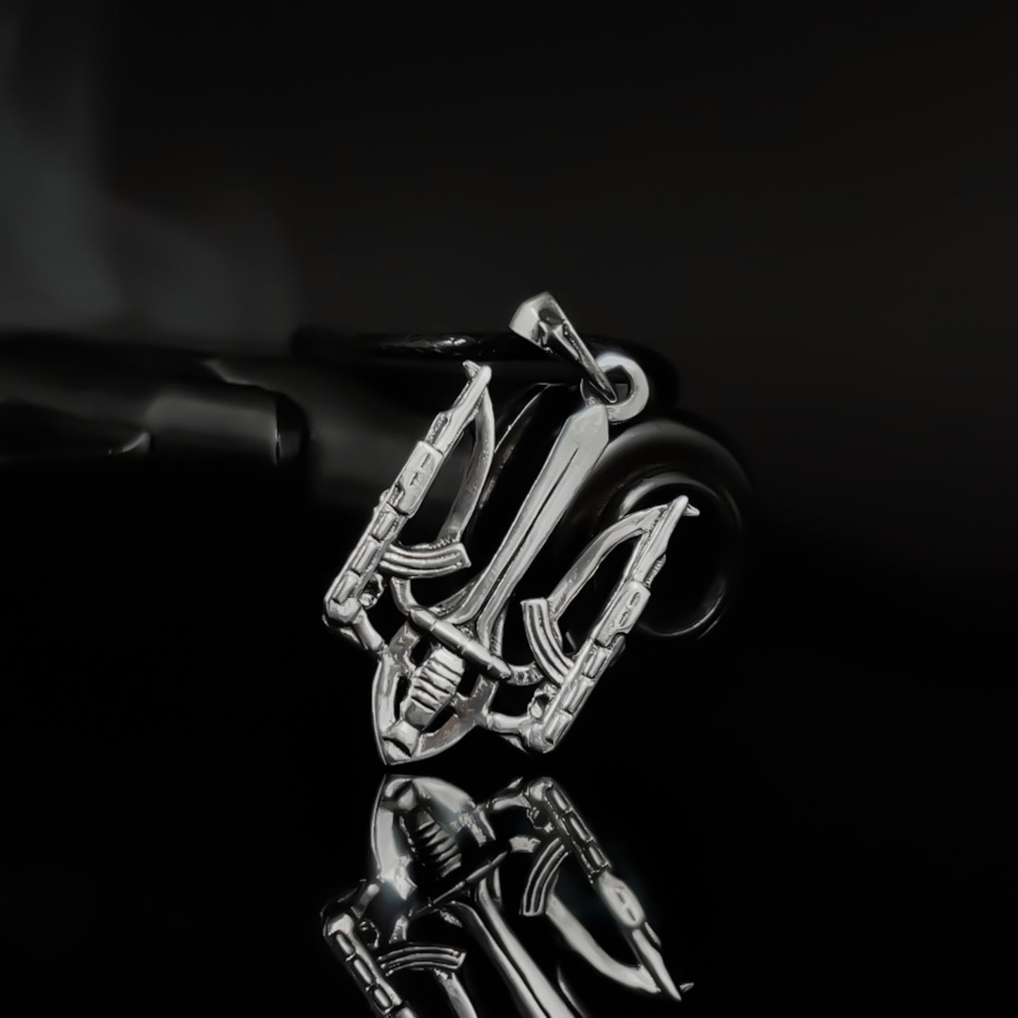 {{jewelry_for_geeks}} - {{ GameFanCraft}} Necklaces Ukrainian Coat of Arms Freedom Fighter