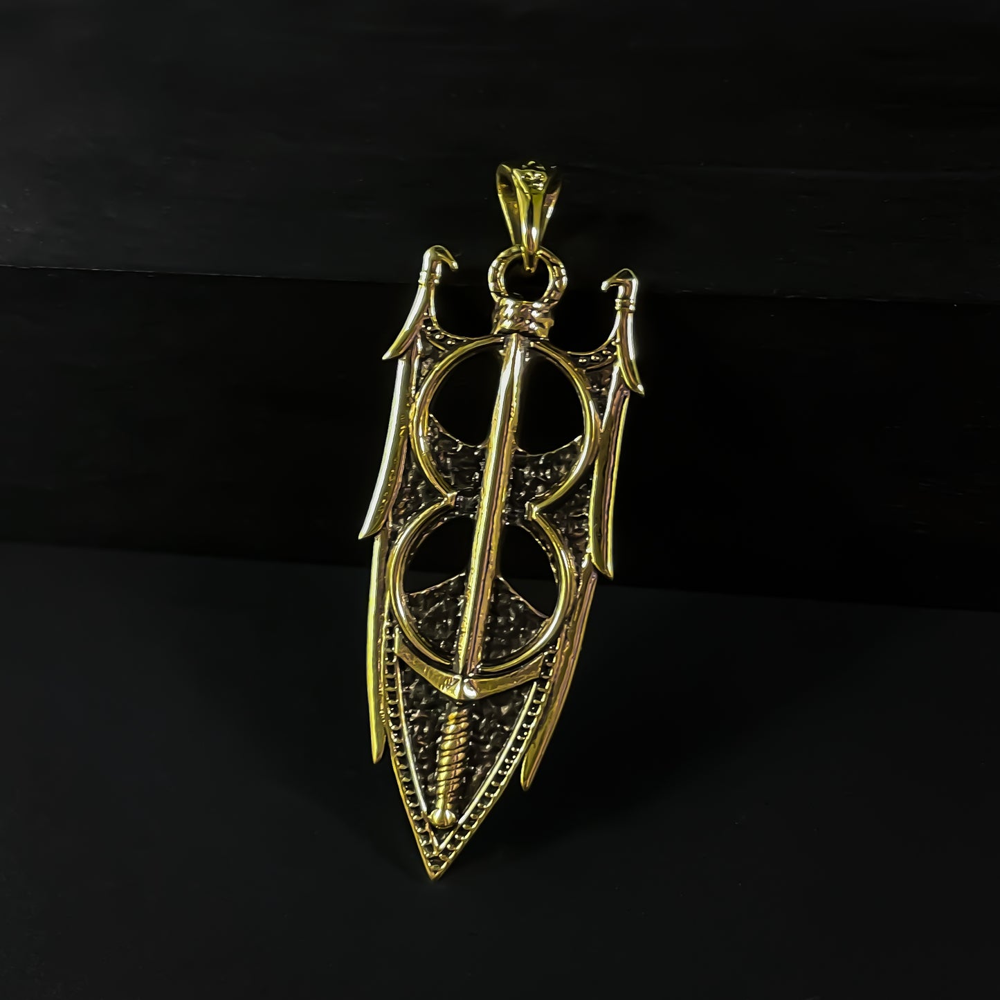 {{jewelry_for_geeks}} - {{ GameFanCraft}} Pendant Brass Elder Scrolls Amulet of Akatosh Pendant