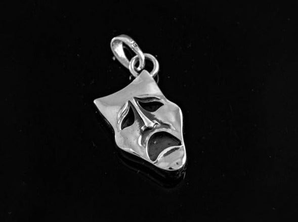 {{jewelry_for_geeks}} - {{ GameFanCraft}} Pendant Silver Theatre mask pendant